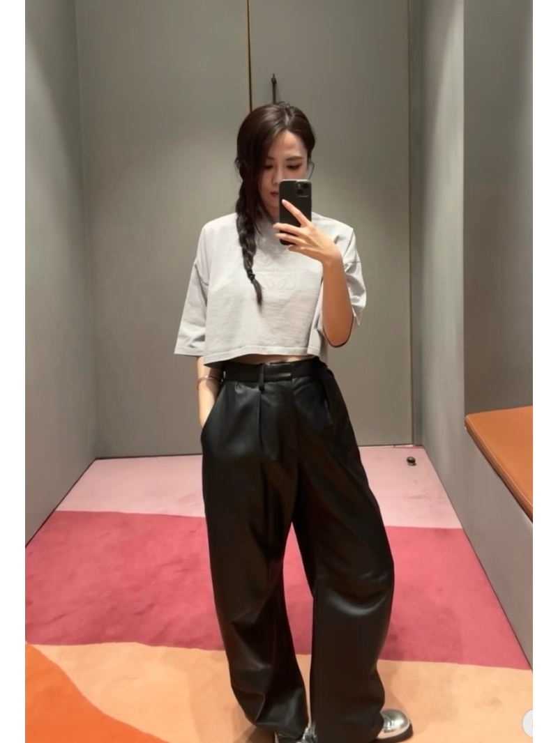 Loewe Exclusive Limited Edition Slim-Fit Lambskin Pants