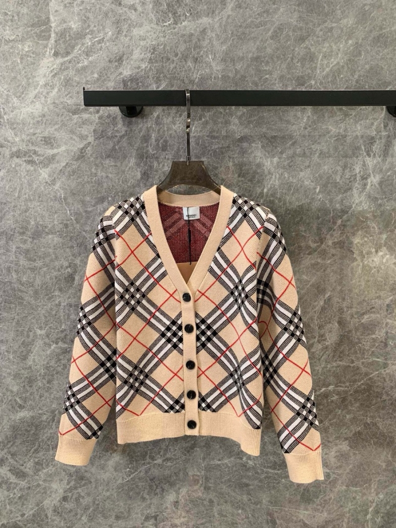 Burberry 24Fw Early Autumn New Classic Plaid Knit Wool Cardigan
