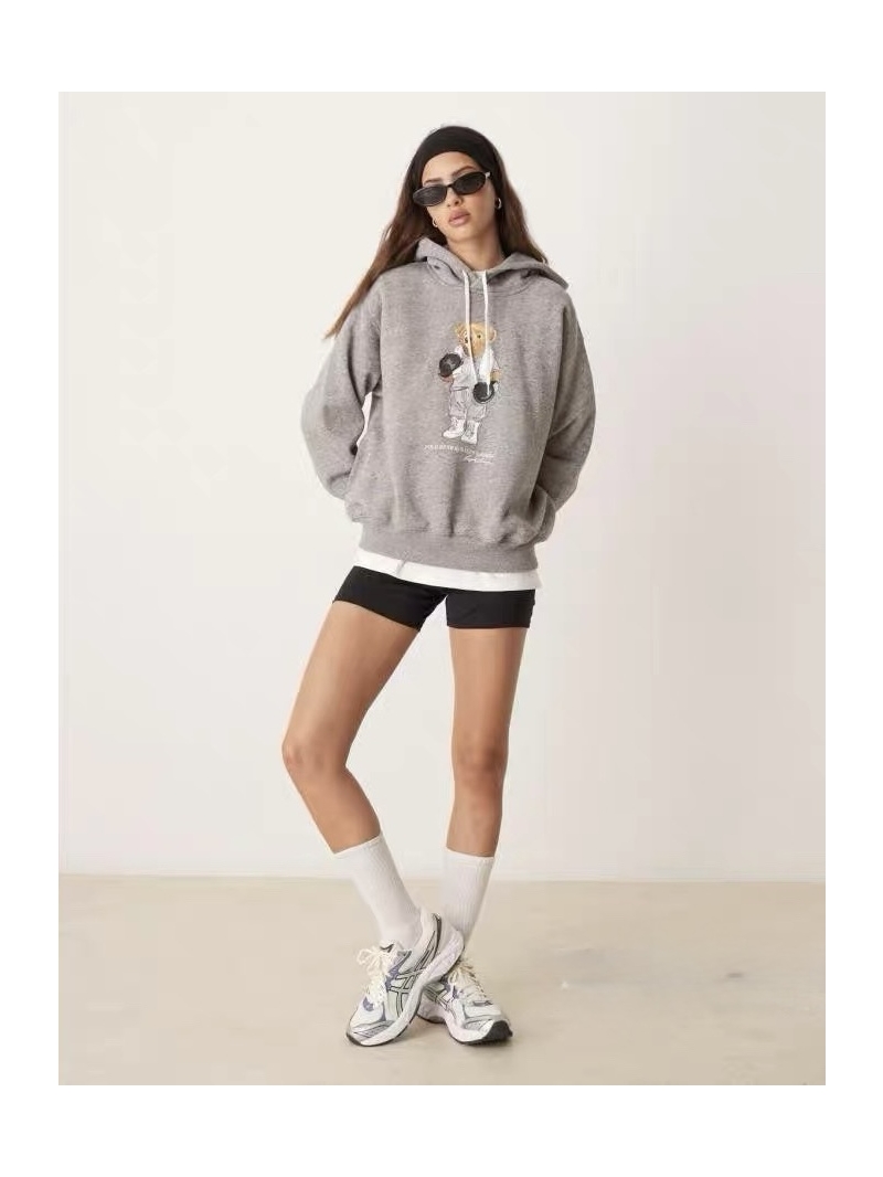 Ralph Lauren Luxe American-Style Boxing Bear Hoodie - Timeless Hooded Silhouette