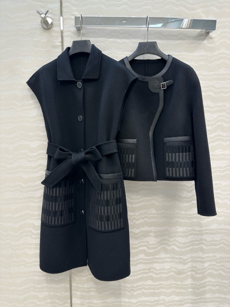 Hermès Black Double-Faced Wool & Cashmere Vest Dress | 25 Autumn/Winter Collection | Handcrafted Luxury