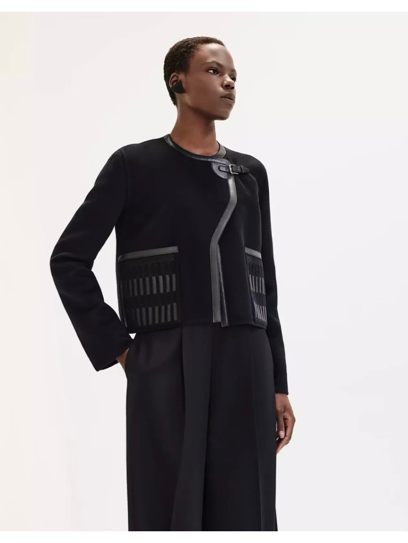 Hermès Equestrian Jacket - Handcrafted Double-Faced Wool & Cashmere Coat in Black