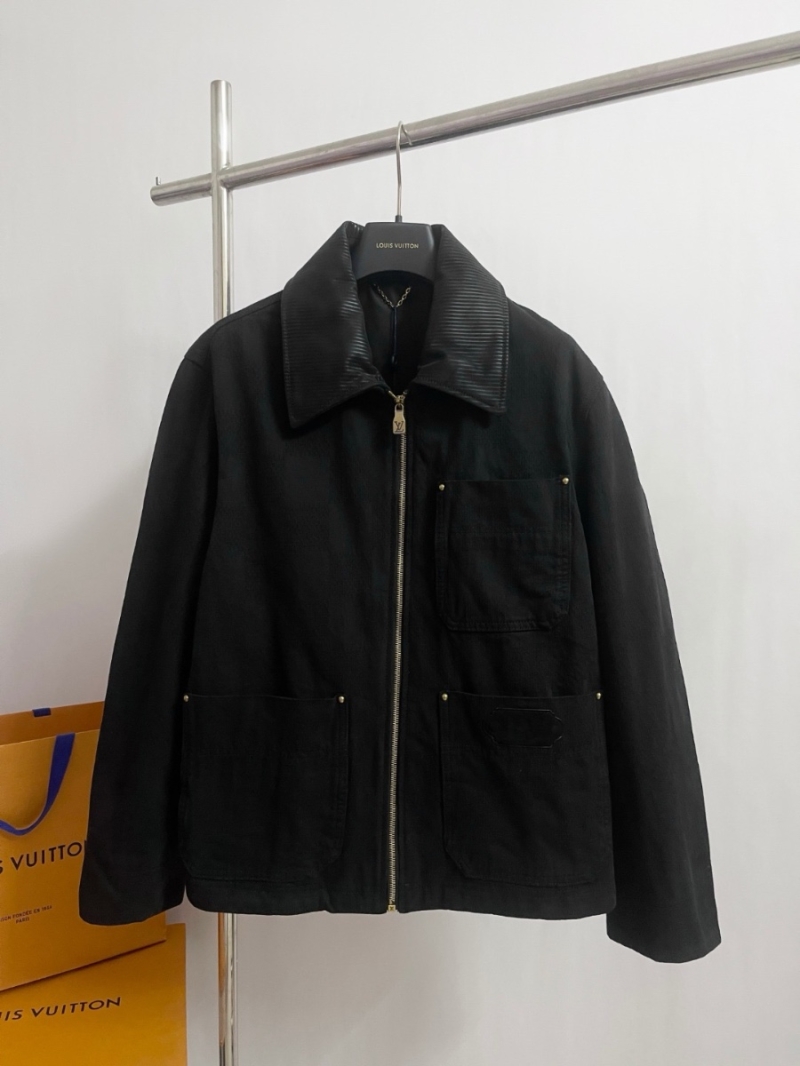 Louis Vuitton LV Him New Checkered Jacket with Turquoise Leather Collar