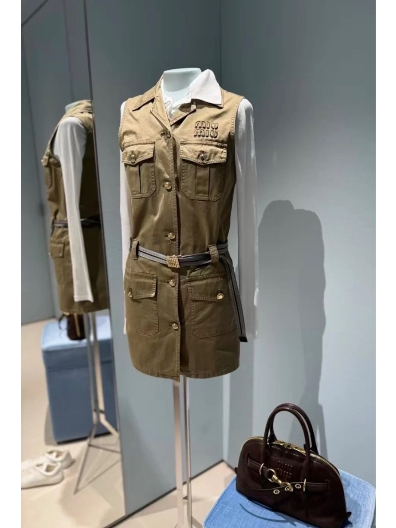Miu Miu New 2025 Summer Scout Series Utility Vest Dress