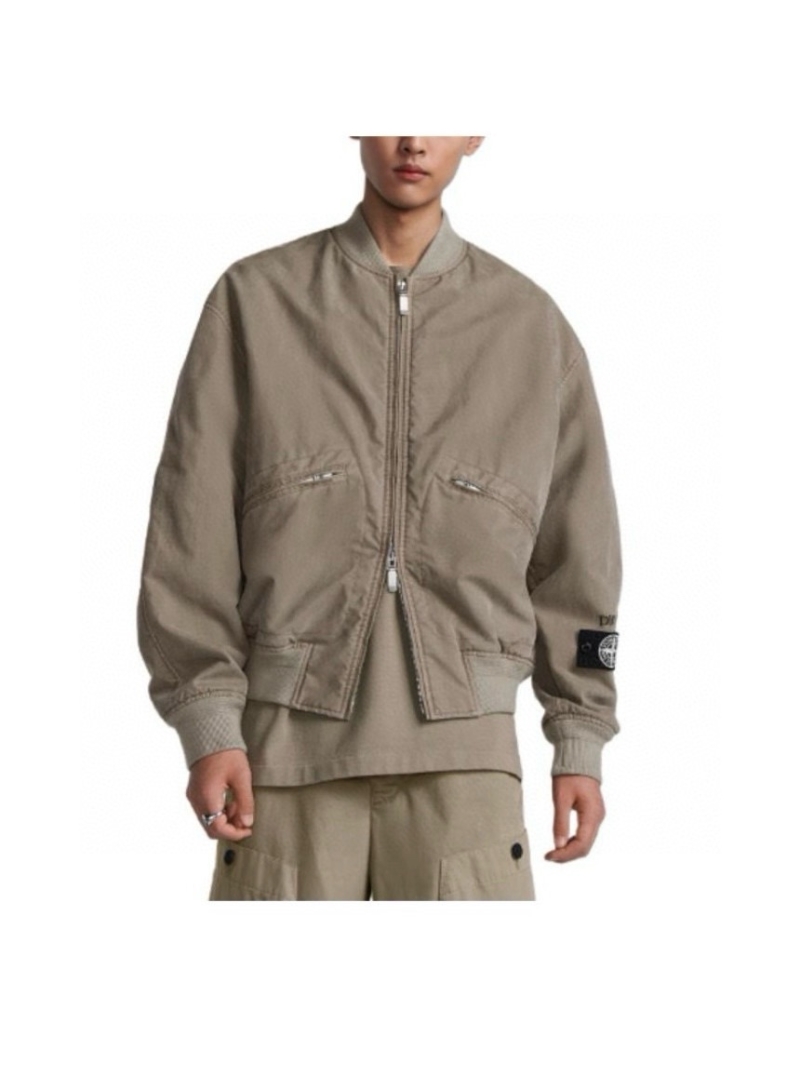 Dior 2024 Stone Island Badge Bomber Jacket – Taupe