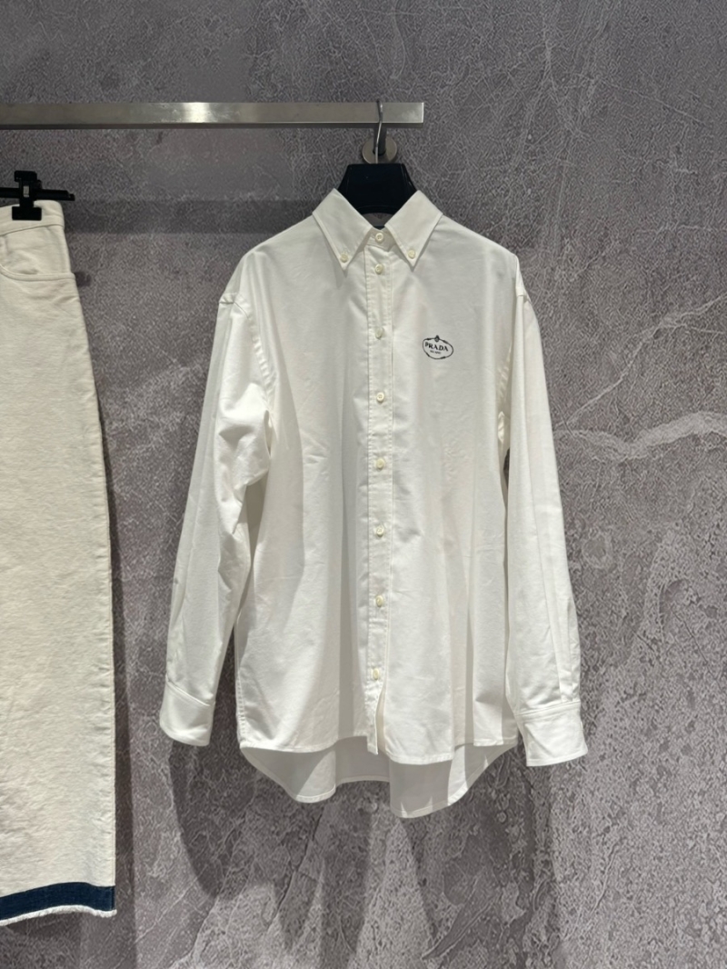 Prada Embroidered Oxford cotton shirt