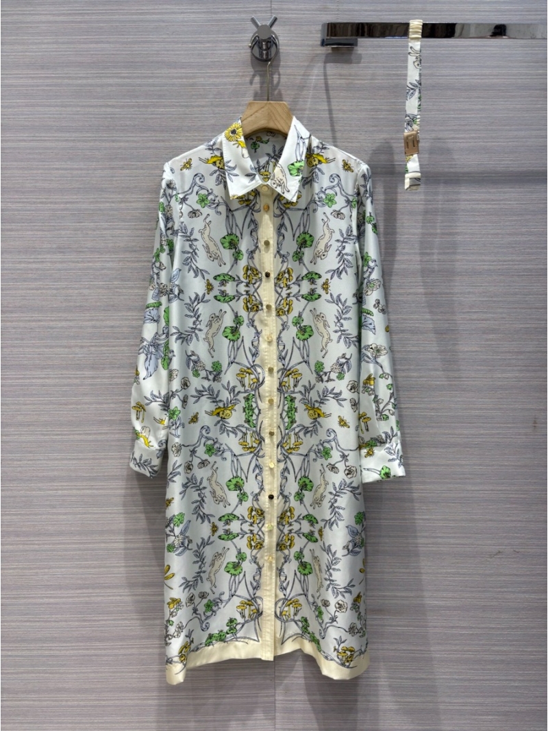Tory Burch 2024 Spring/Summer French Style Imported Silk Printed Dress