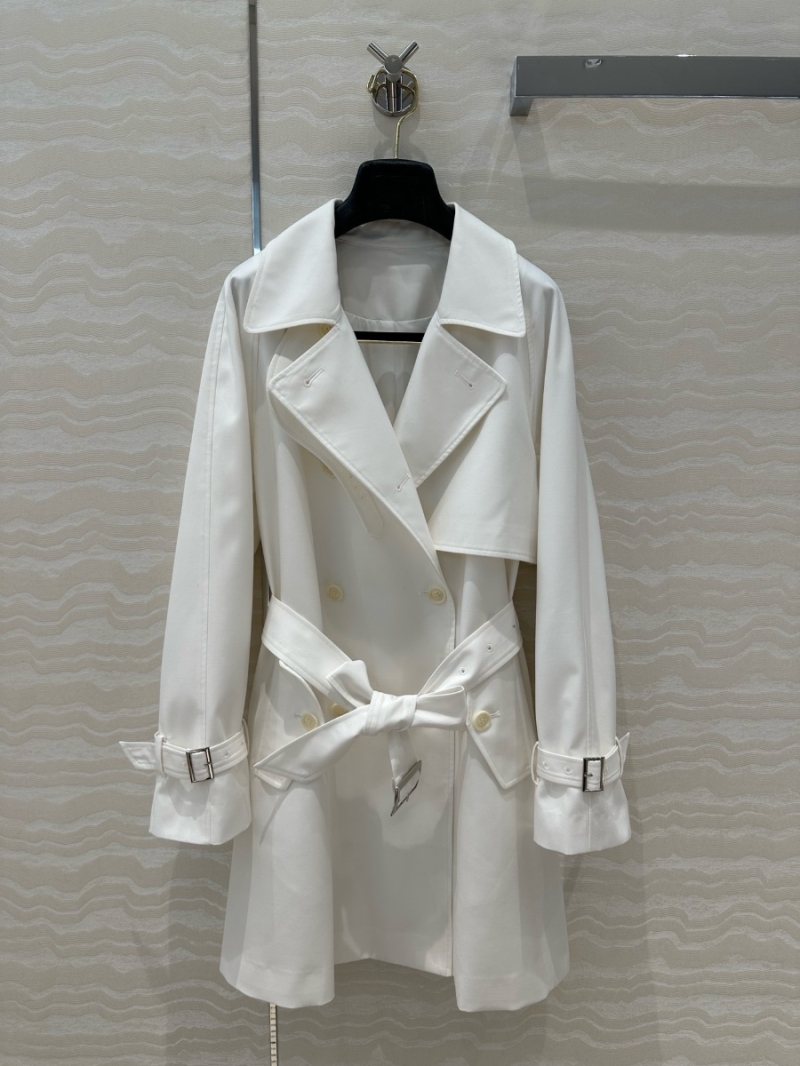 MaxMara Goddess-Style Oversized Trench Coat White – Timeless Elegance