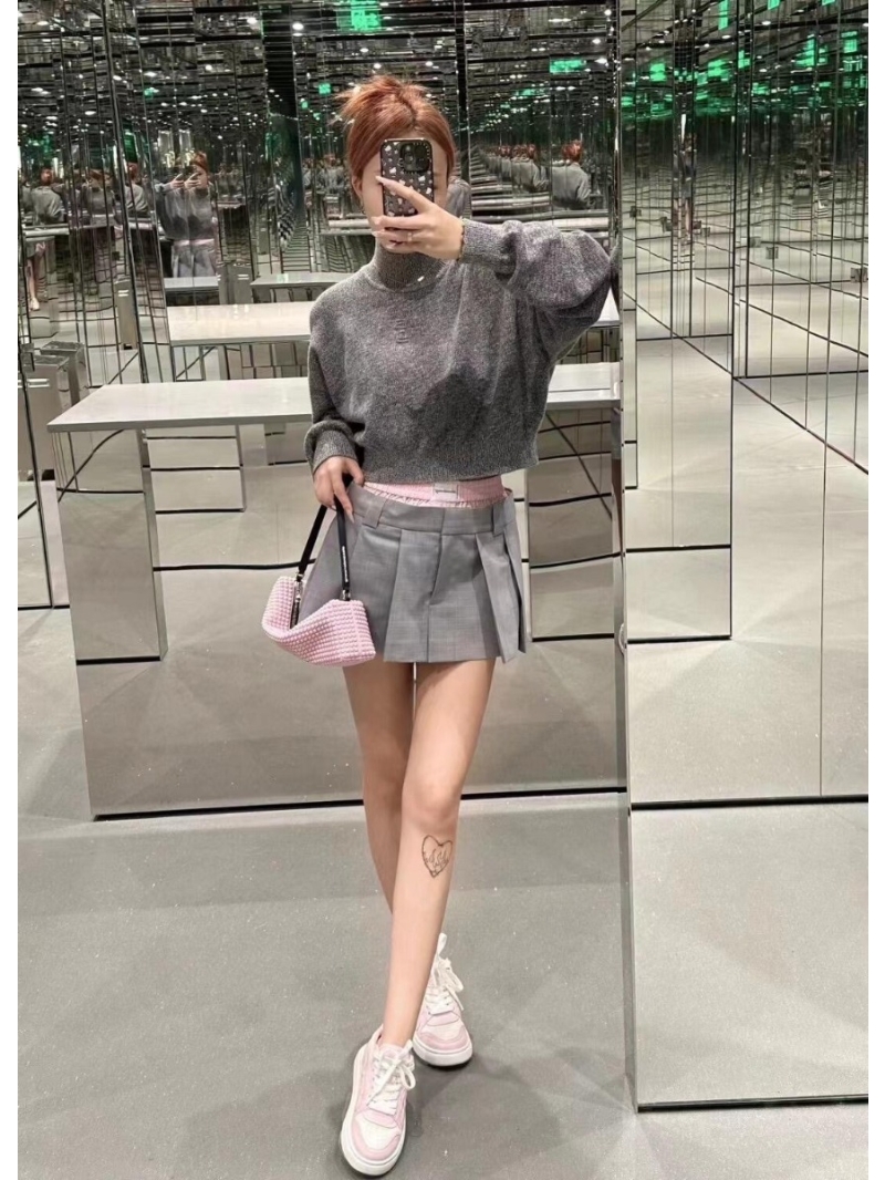 Alexander Wang 24 FW Collection Sophisticated Wool-Blend Turtleneck Sweater