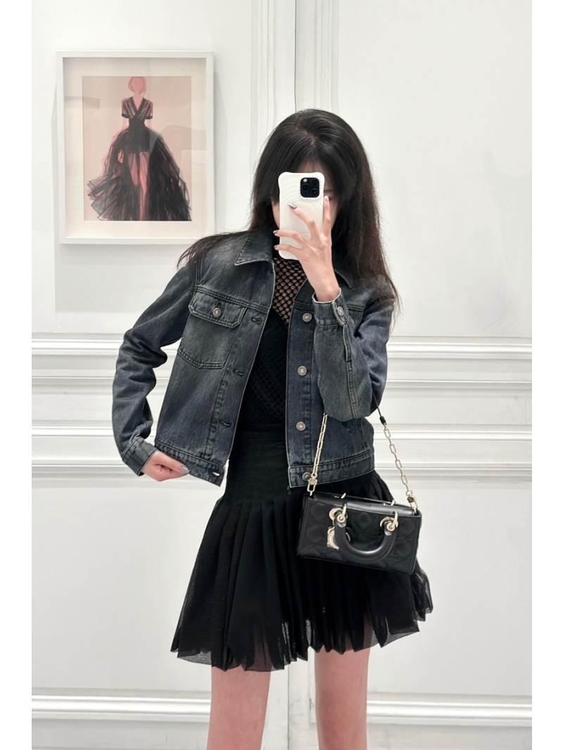 Dior 25SS Early Spring Collection Vintage Logo Denim Jacket - Blue