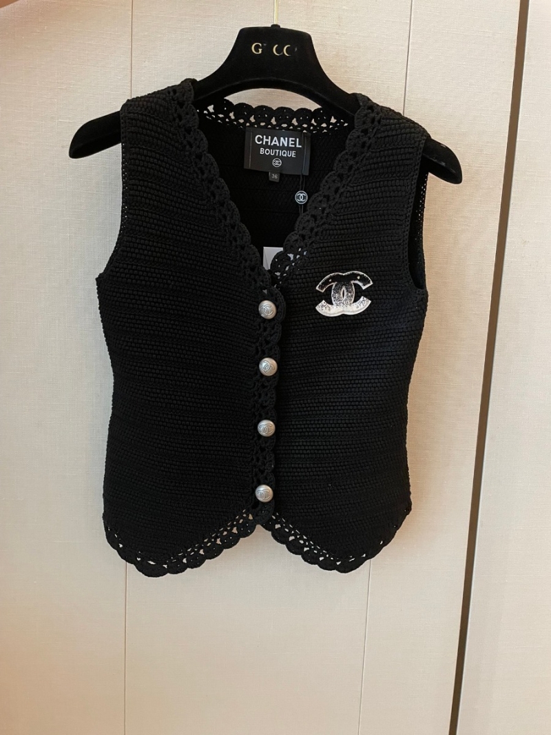 Chanel Early Fall Collection Knit Vest – Black