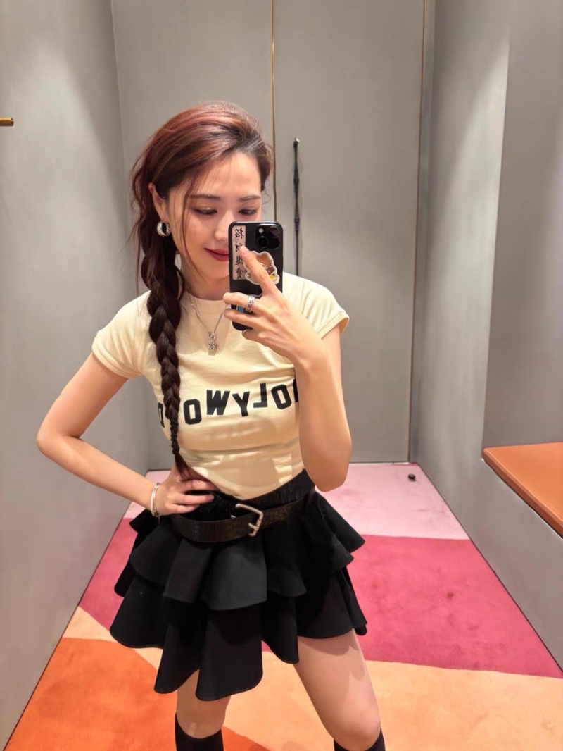 Loewe 25SS Bold Hollywood Graphic T-Shirt - Beige