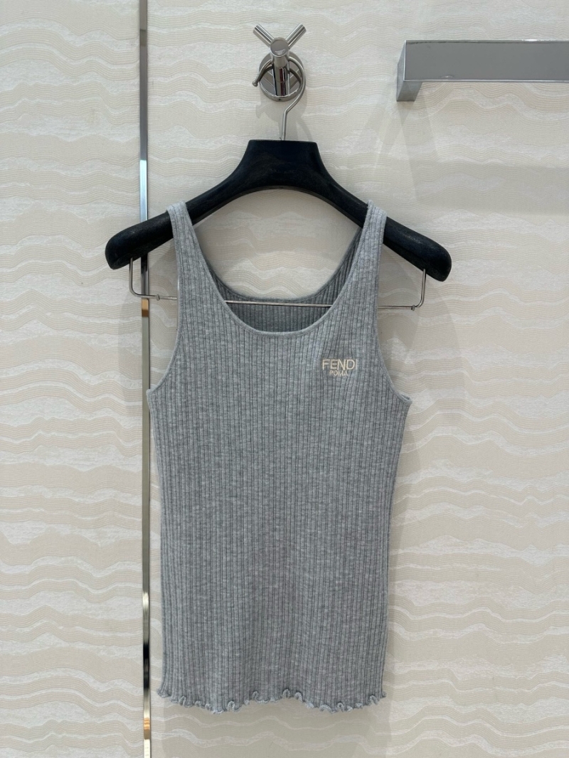 Fendi Ribbed Knit Tank Top – Sweet and Slimming Essential