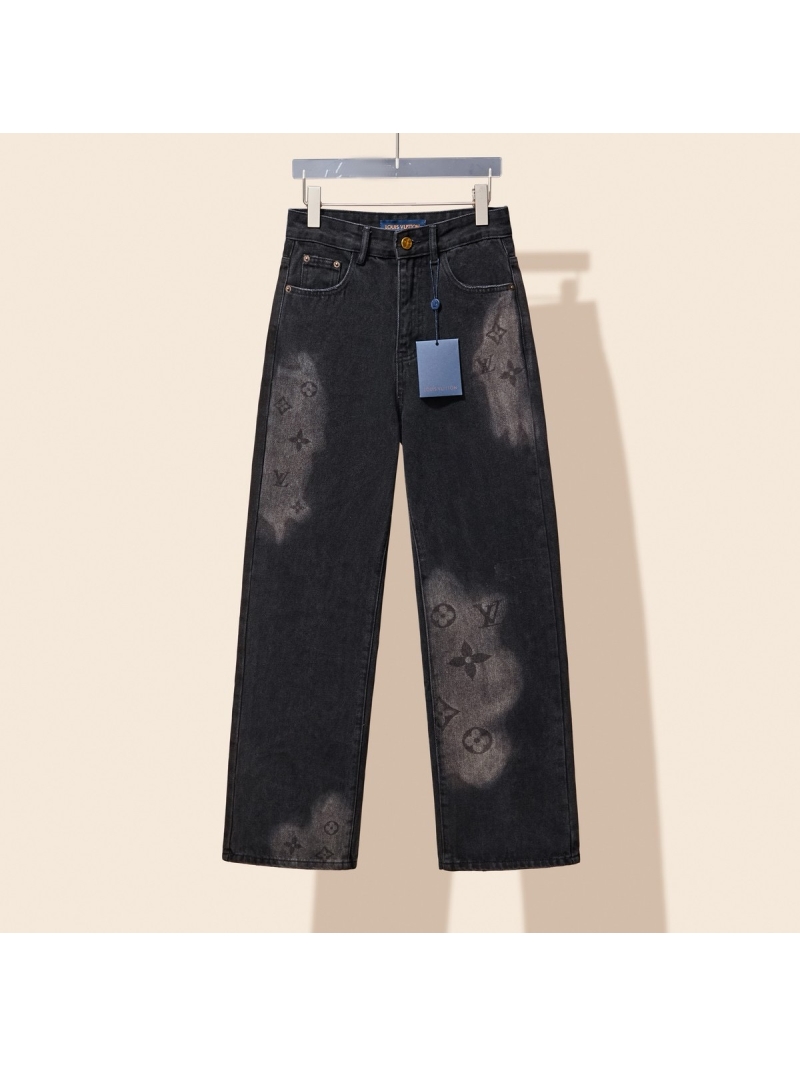Louis Vuitton LV Laser-Etched Monogram Straight-Leg Jeans FW24/25