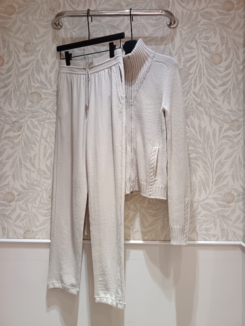 Loro Piana Cashmere Knit Pants - Oatmeal Beige