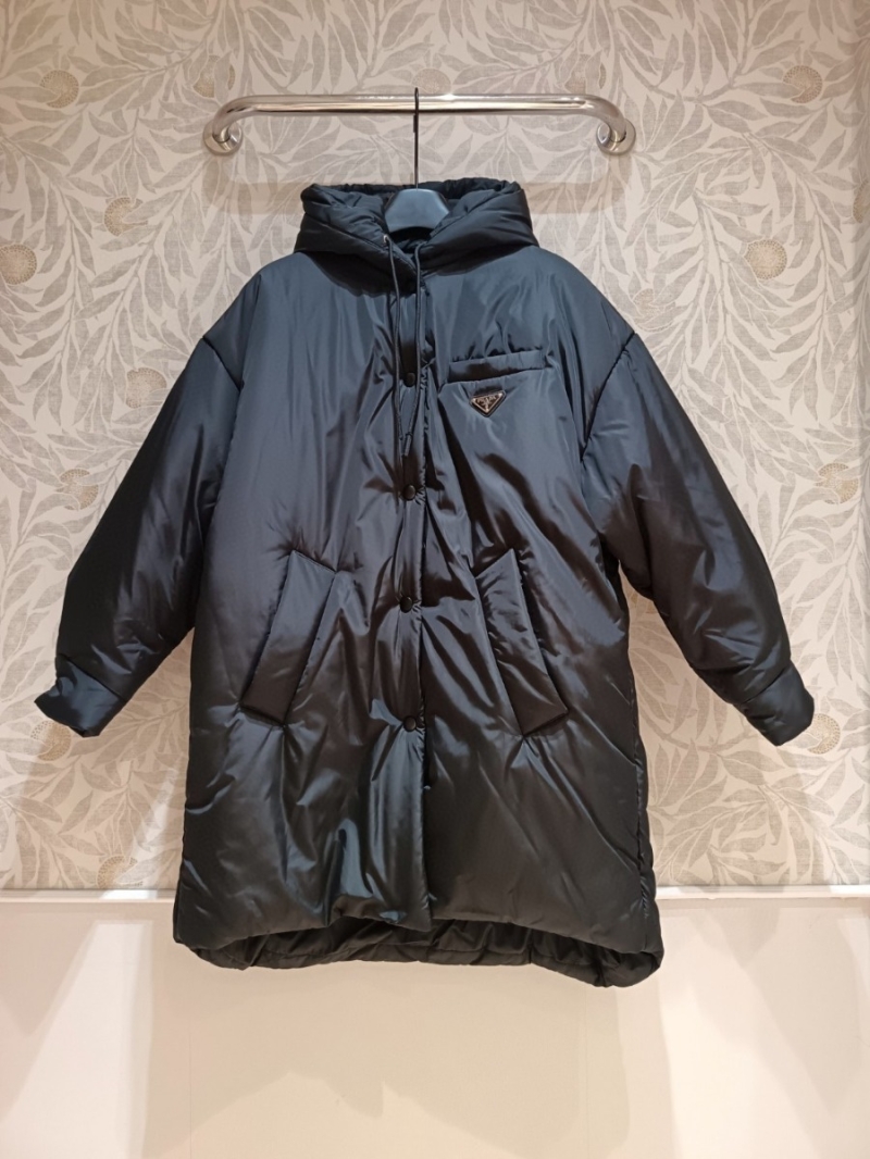 Prada Hooded Puffer Jacket (Black)