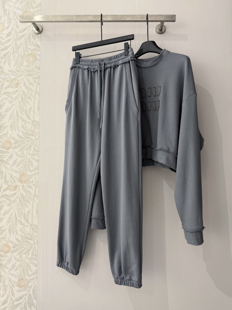 Miu Miu Distressed Grey Tracksuit Set