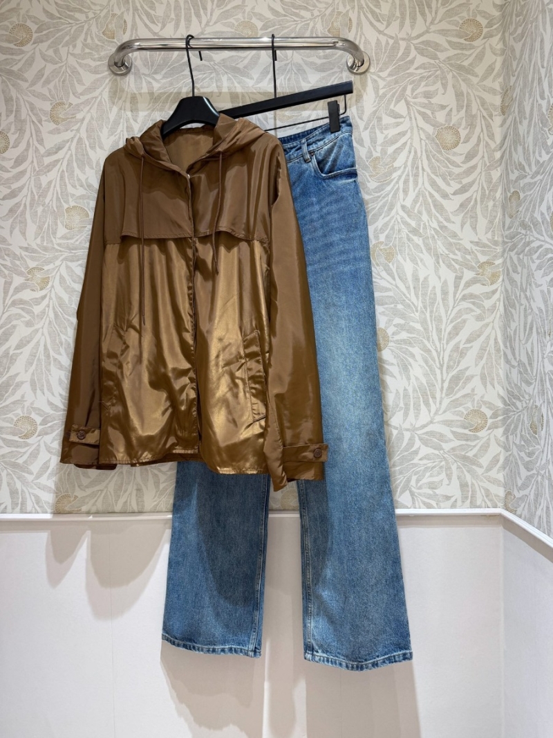 Prada Caramel Oversized Nylon Windbreaker Jacket