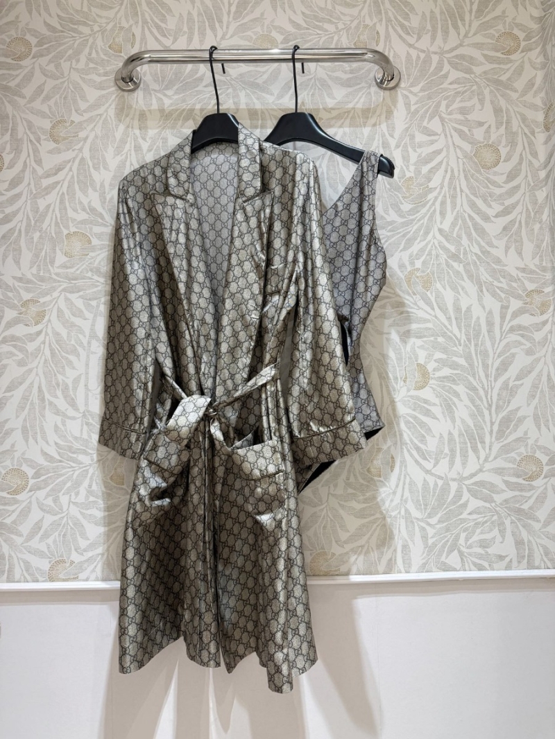 Gucci Monogram Silk Robe