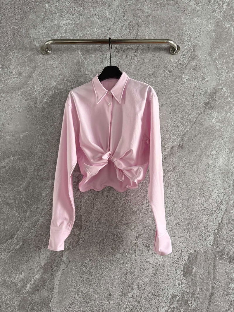 Prada TwistPlay Playful Knotted Shirt in Pink