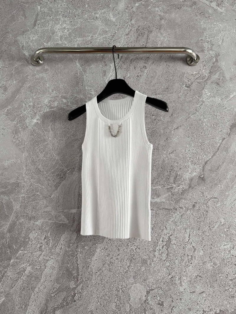 Louis Vuitton LV Chic Chain-Detail Tank Top in White