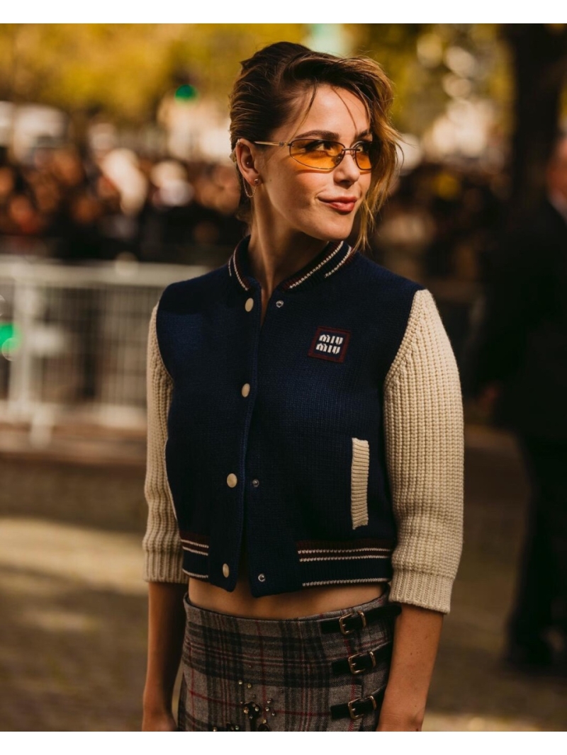 Miu Miu 24FW Cashmere Logo Cropped Cardigan