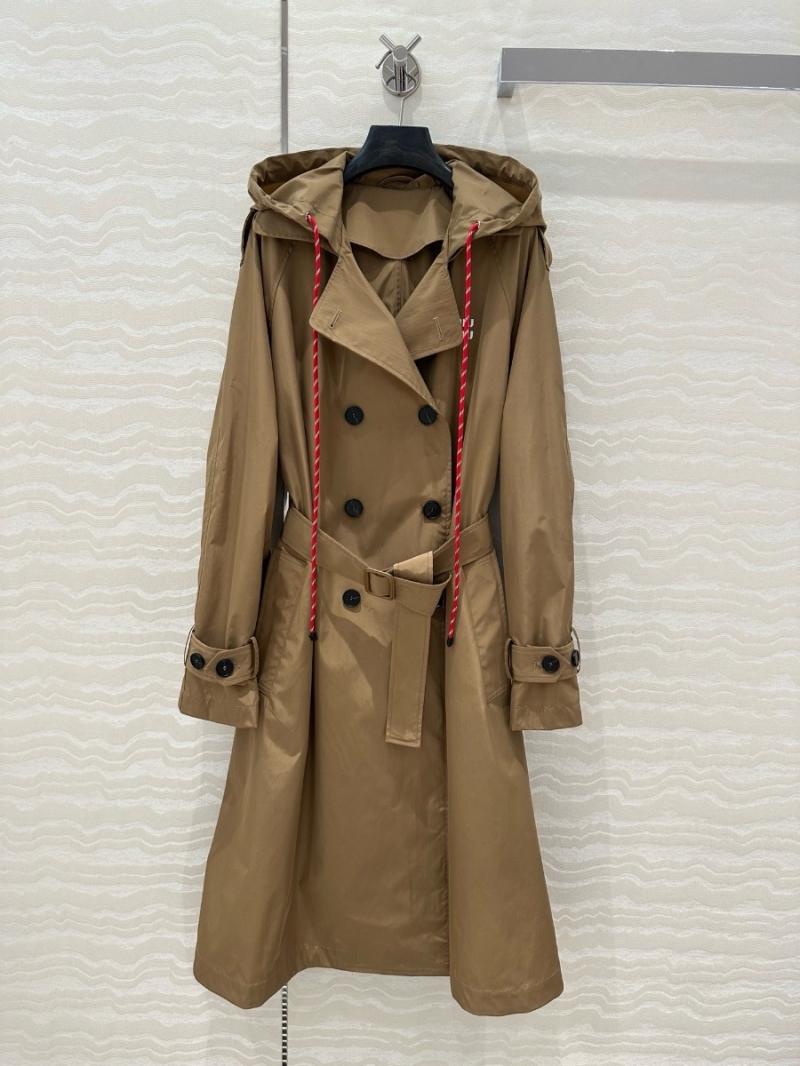 Miu Miu Memory Silk Long Trench Coat – Sporty Elegance