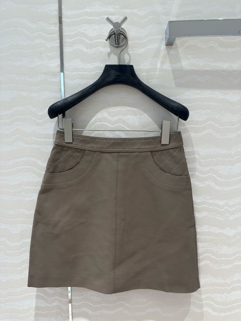Hermes 24P Lambskin A-Line Skirt