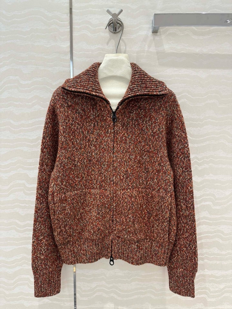 Loro Piana 24FW Cashmere Aviator Jacket Rustic Heather Brown