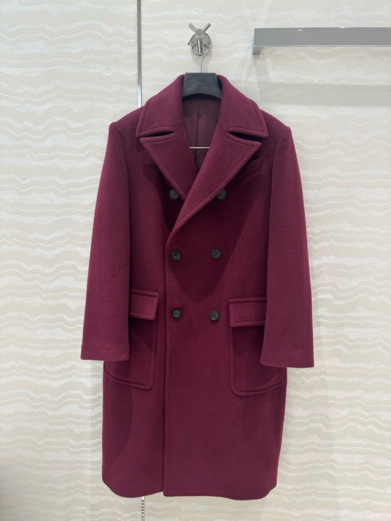 Bottega Veneta Double-Breasted Wool Cashmere Coat Angora