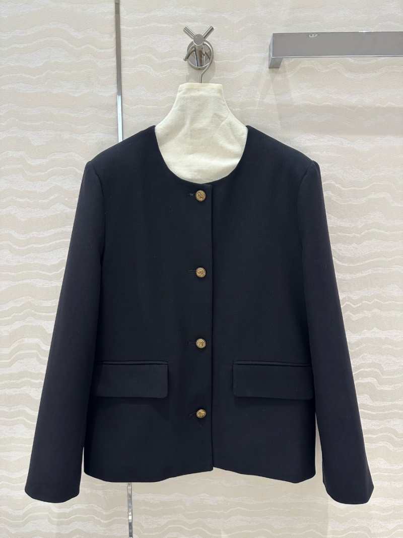 Prada 24FW Classic Broad-Shoulder Tailored Wool Blend Blazer