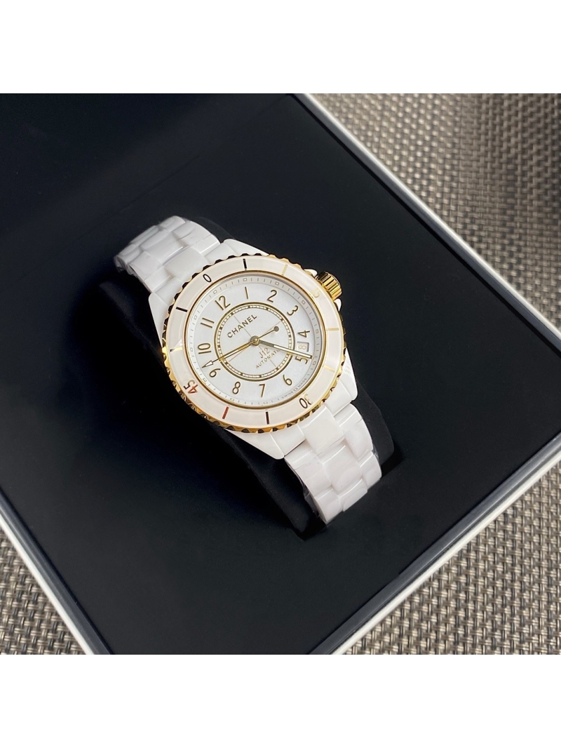 CHANEL J12 Watch Calibre 12.1, 38 mm in White and Yellow Gold