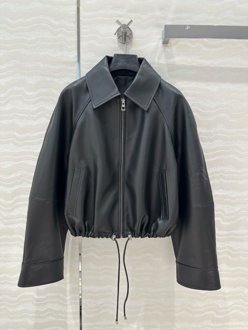 Loewe Jennie-Style Modern Oversized Imported Lambskin Leather Jacket Limited Edition