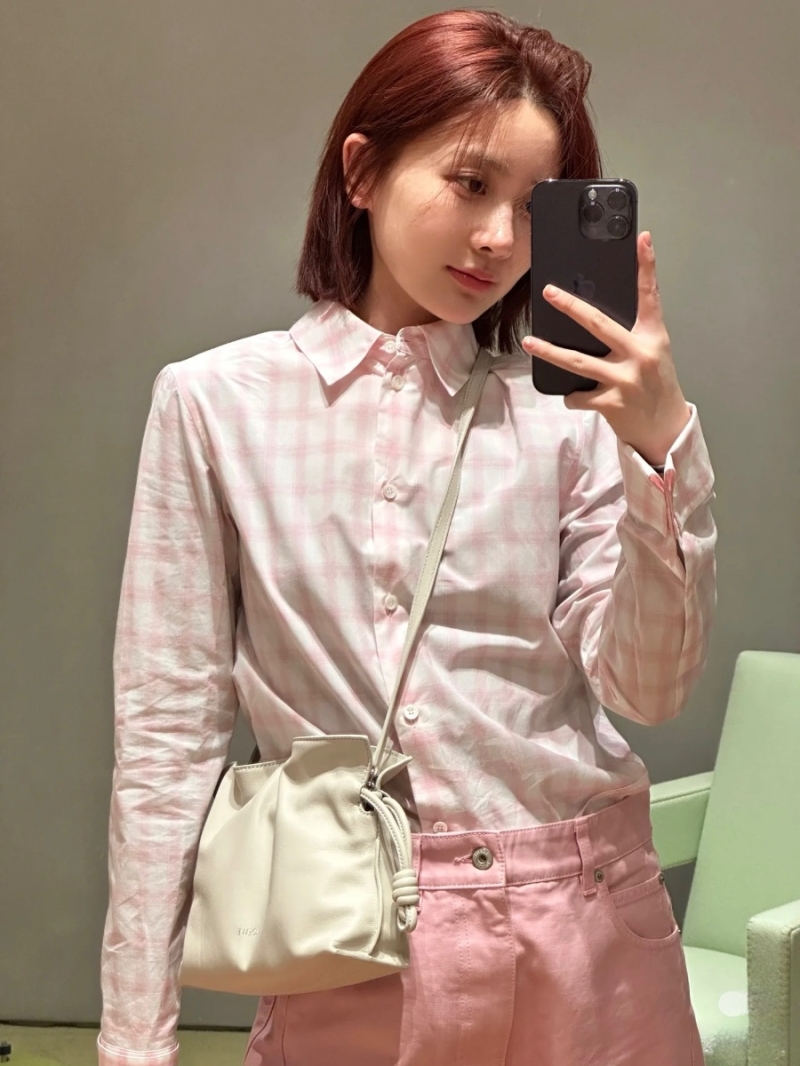 Loewe Pink Check Cotton Shirt – Fresh and Sophisticated