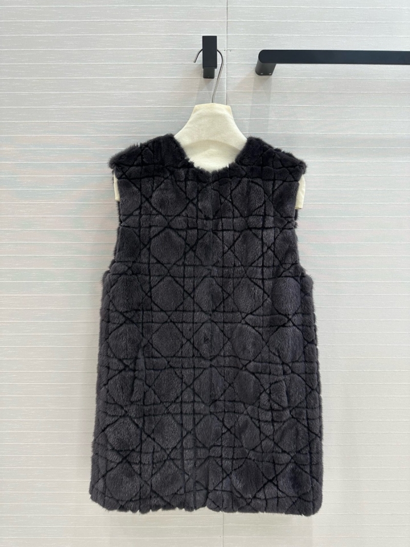 Dior Cane Weave Haute Couture Imported Mink Fur Vest