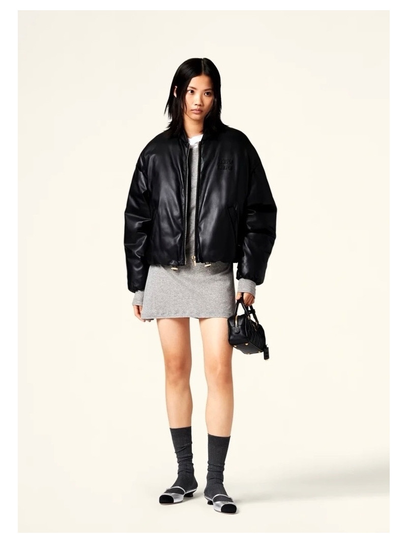 Miu Miu Fall/Winter 2024 Lambskin Leather Down Jacket