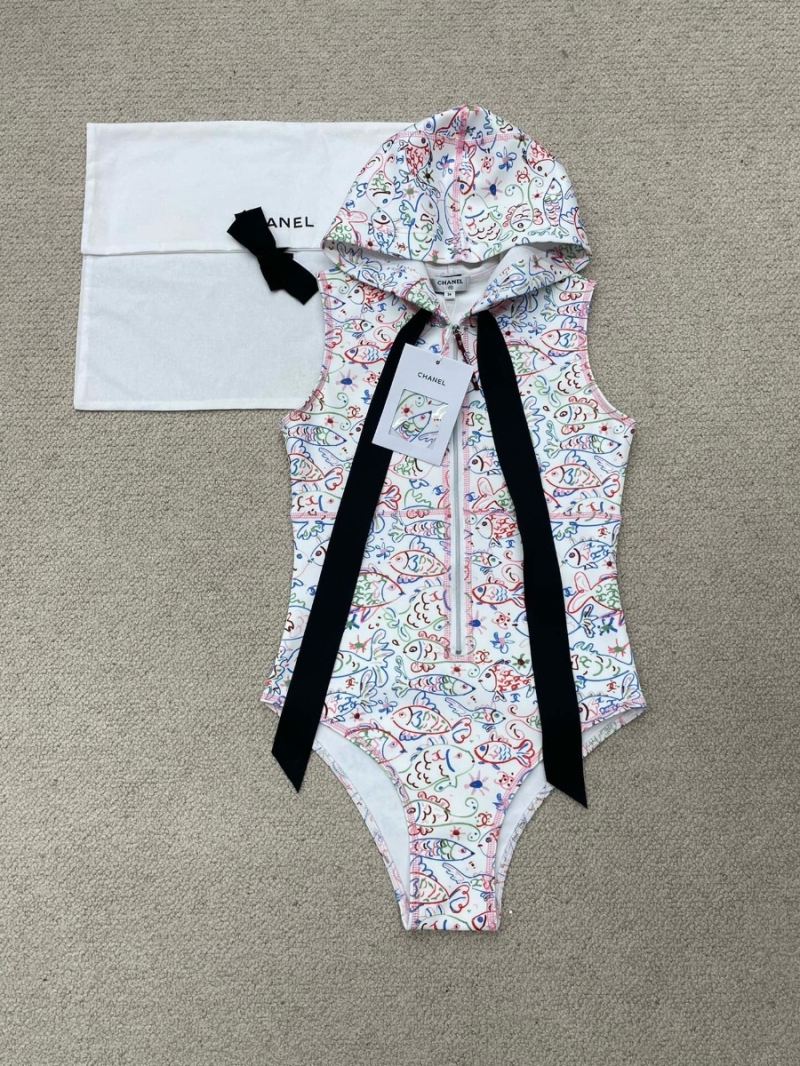 Chanel 25C Cruise Collection Graffiti Print CC Swimsuit