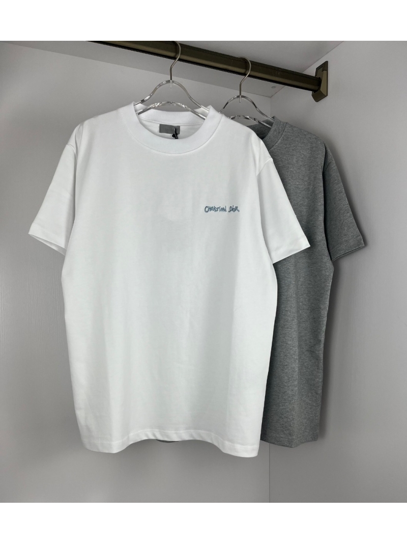 Dior 2024 Embroidered Cotton T-Shirt. White