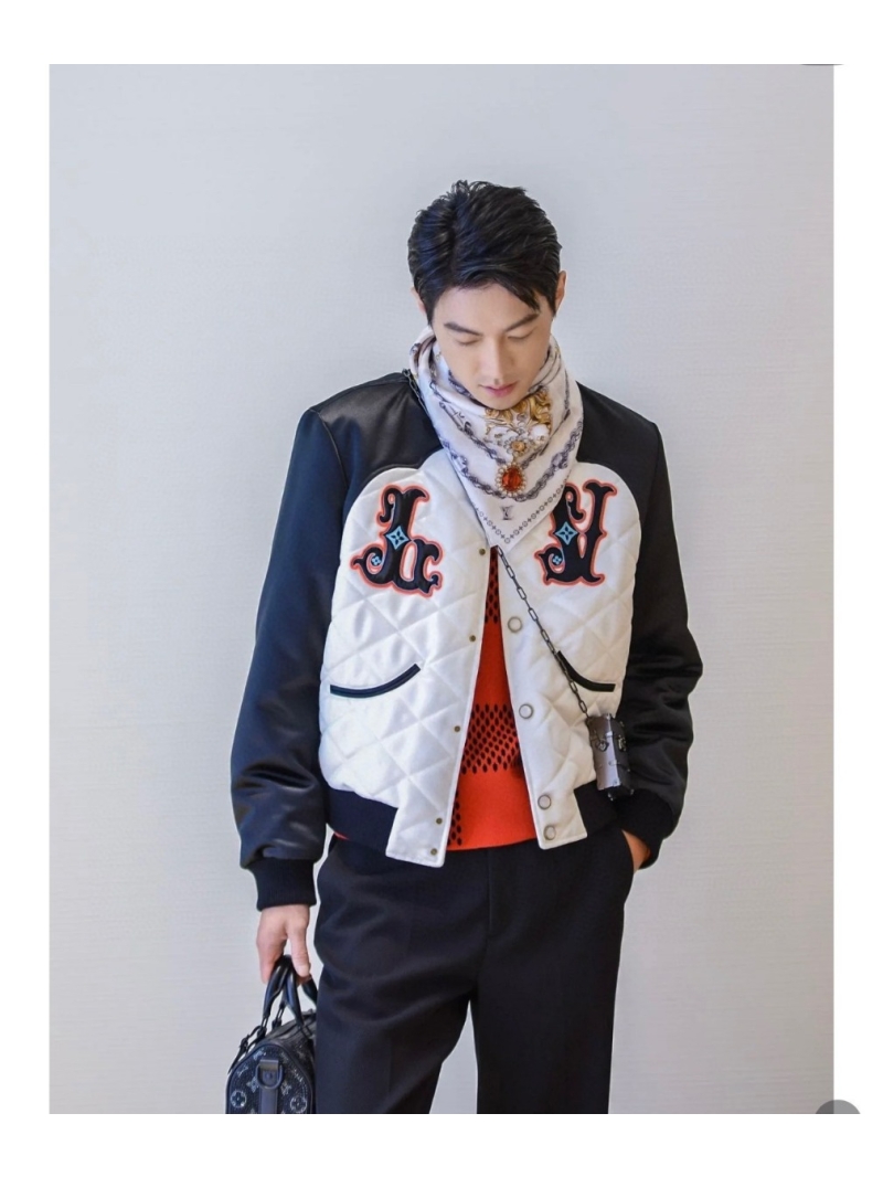 Louis Vuitton LV 2024 Quilted Color Block Varsity Jacket