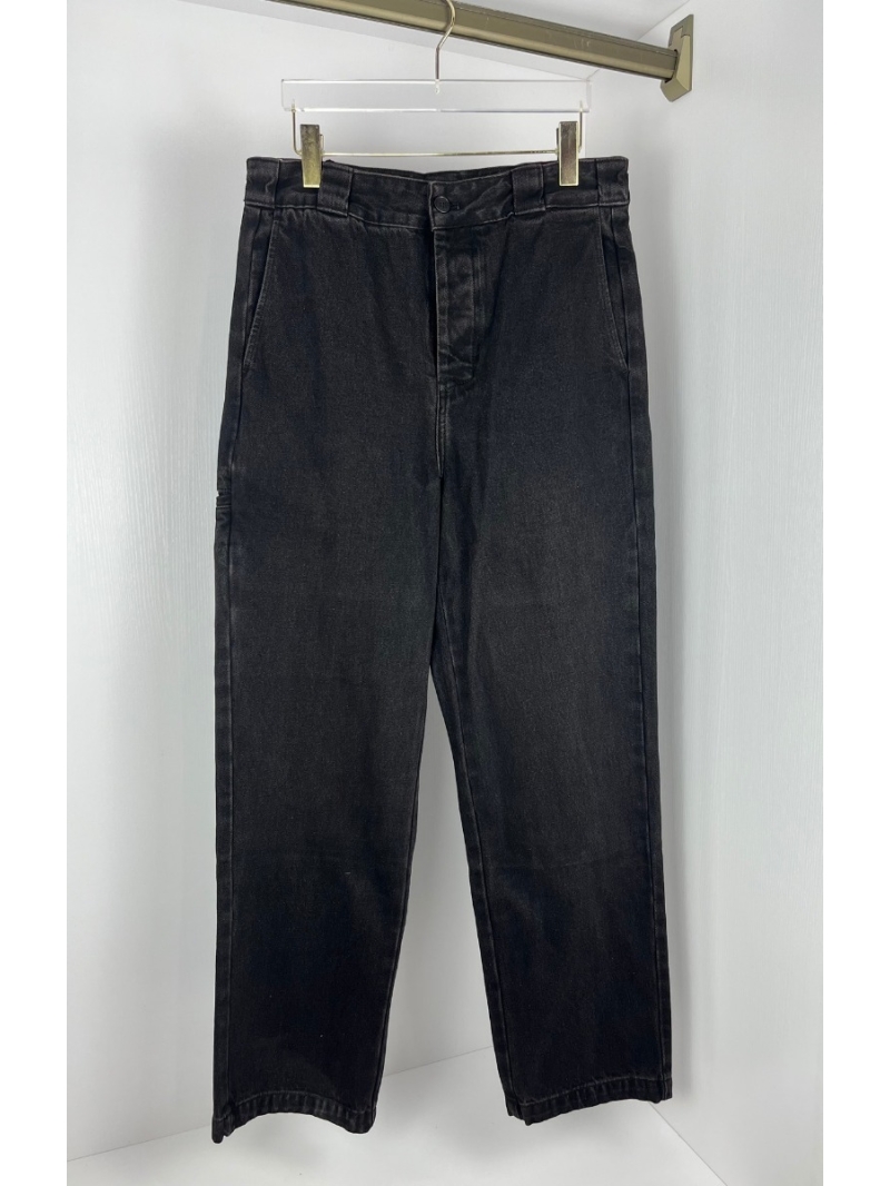 Prada 2024 Triangle Logo Denim Pants – Black Vintage Wash