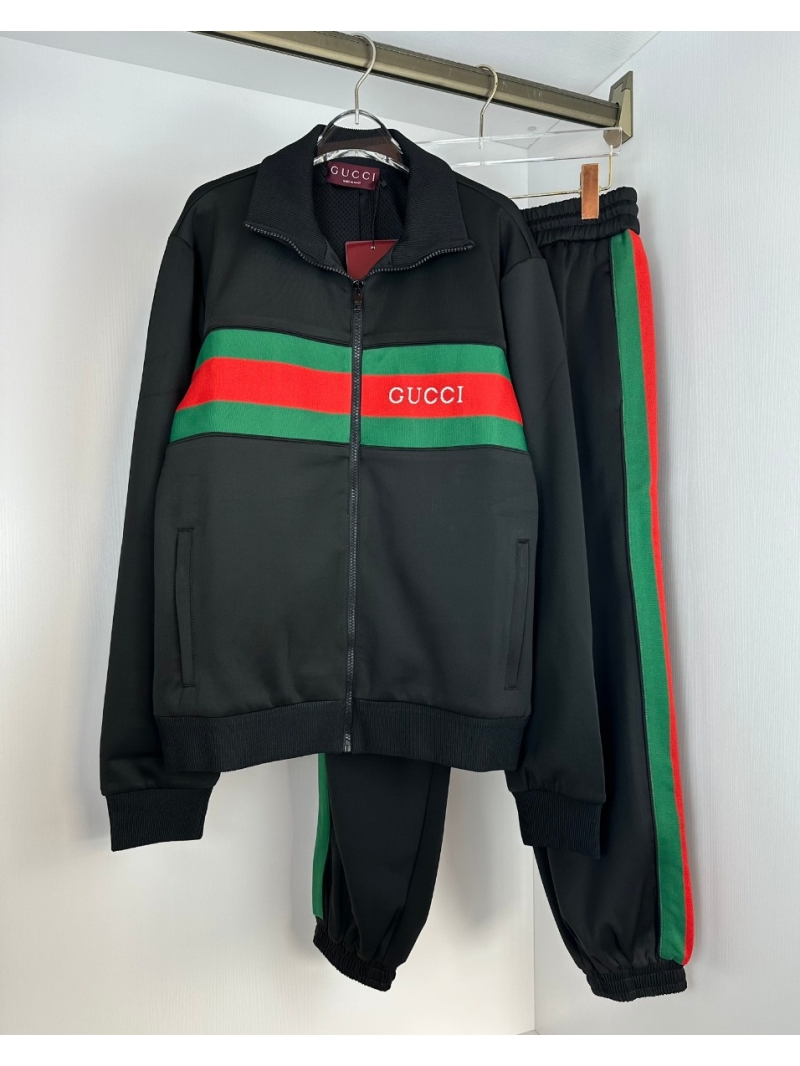 Gucci 2024 Collection Stylish Neoprene Track Jacket with Bold Jacquard Webbing