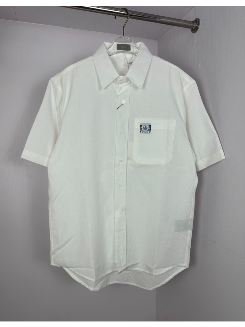 DIOR 2025 Label Edition Clean-Fit Short-Sleeve Shirt – White