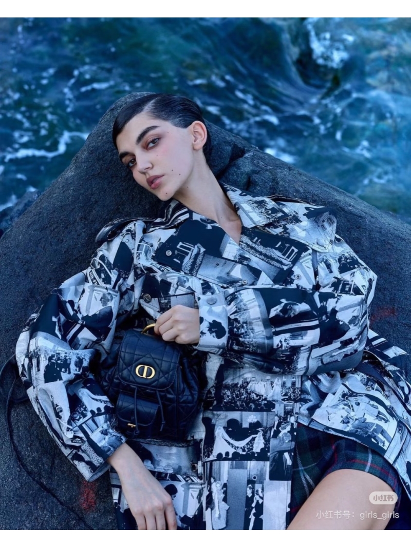 Dior 2025 Early Spring Retro Print Shirt in Black & White