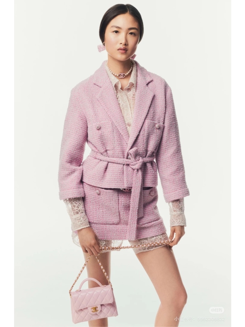 Chanel 25 Spring/Summer Sophisticated Tweed Jacket Pink