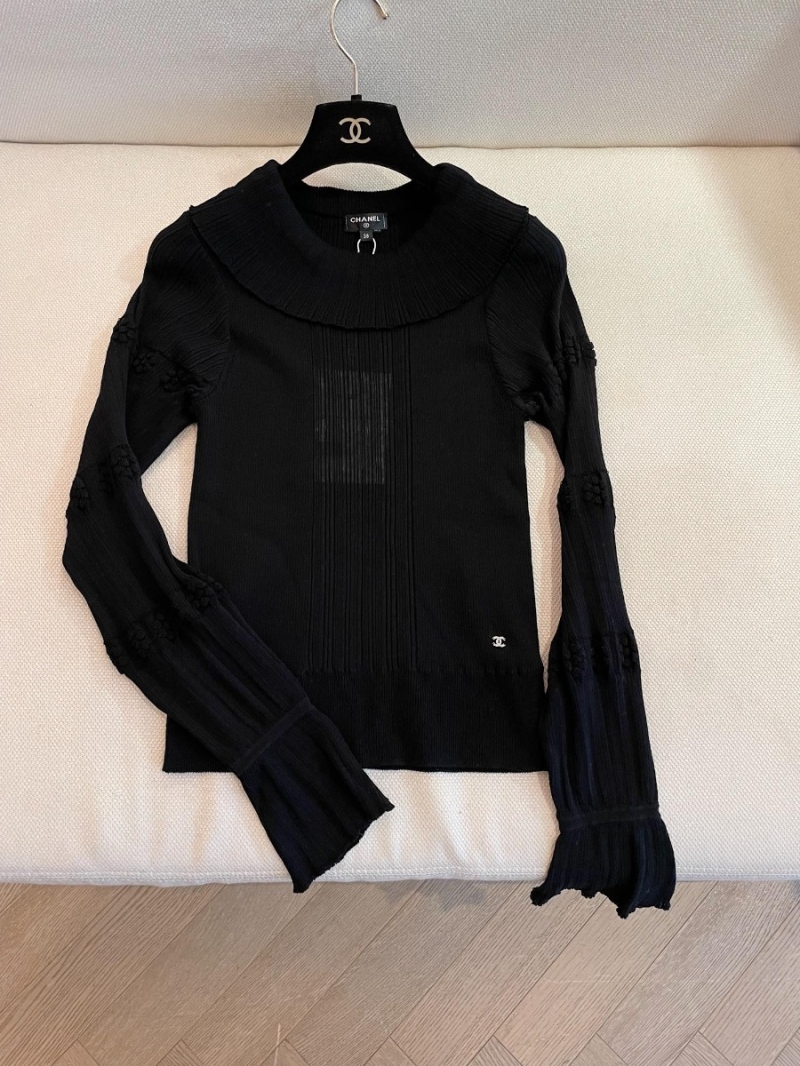 Chanel Palace Style Collection Elegant Knit Sweater - Black