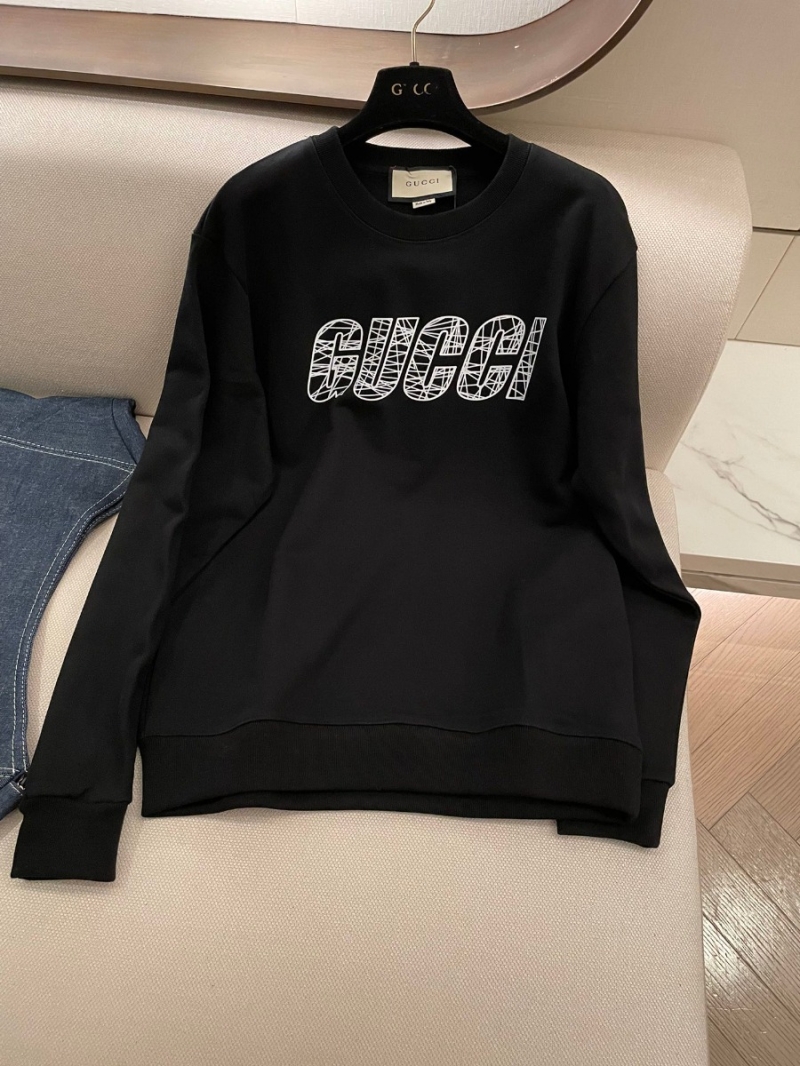 Gucci Early Fall Letter Print Cotton Hoodie Black
