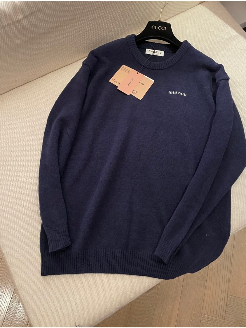 Miu Miu 2024 New Embroidered Wool Sweater