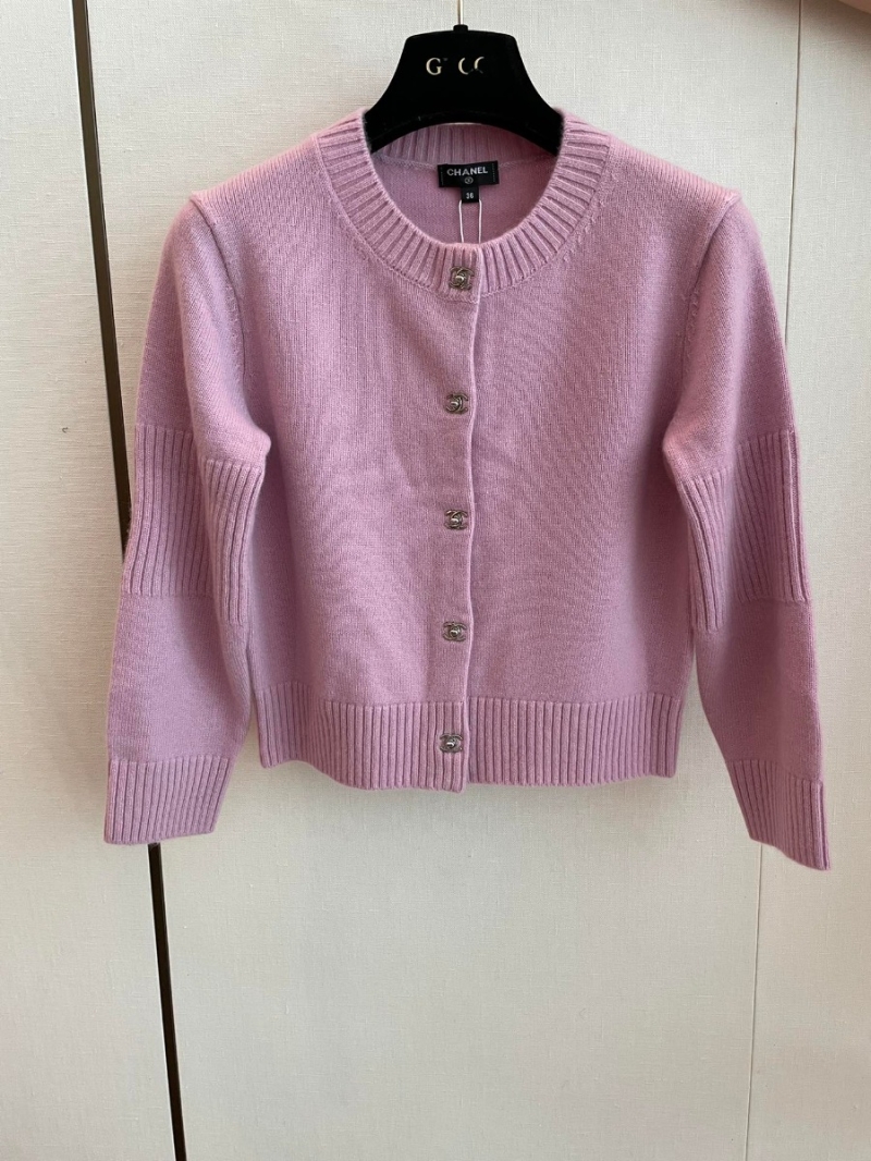 Chanel 24B Collection Cashmere Button-Up Cardigan – Pink