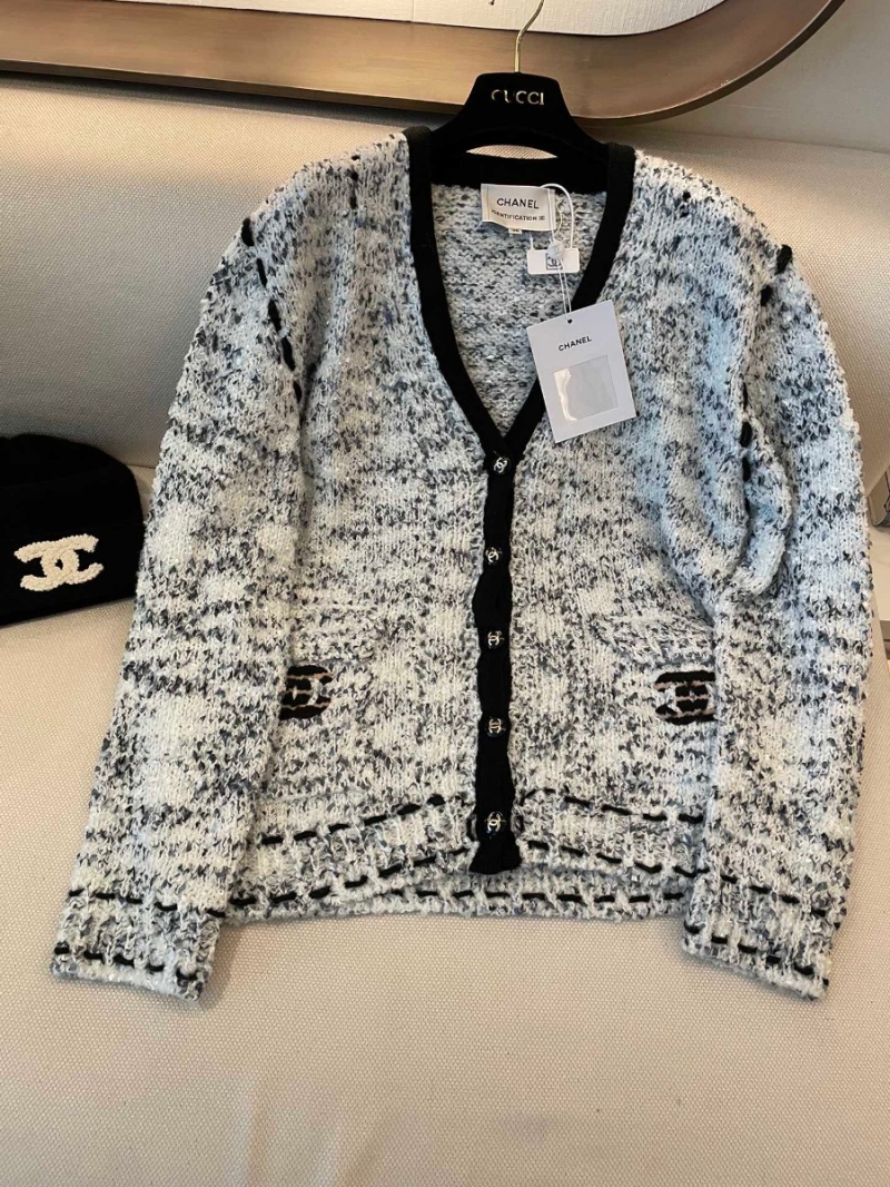 Chanel Vintage Collection Contrast V-Neck Cardigan – Monochrome