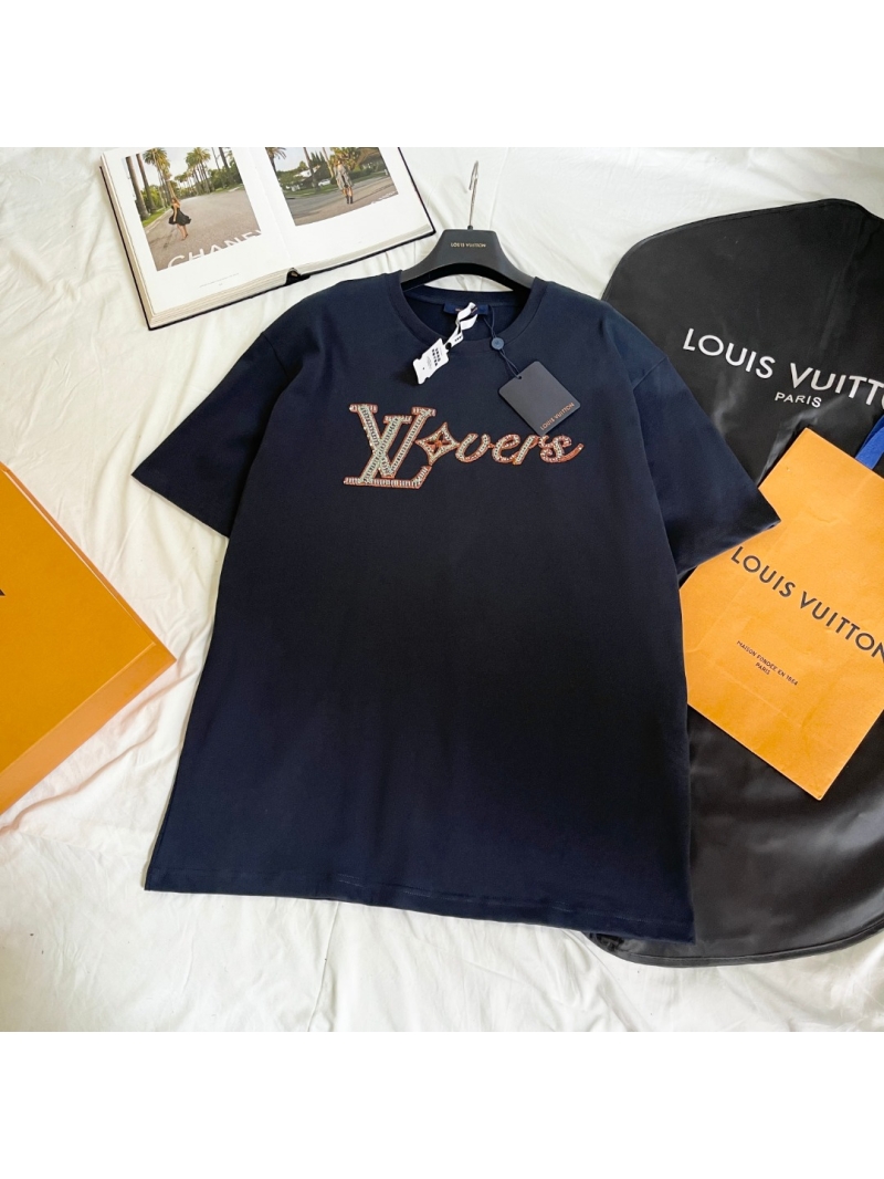 Louis Vuitton LV Unisex Rhinestone Logo T-Shirt