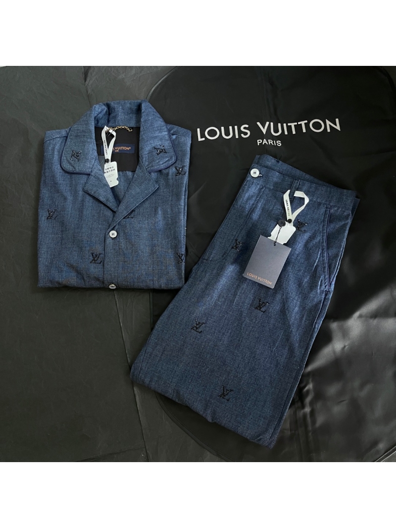 Louis Vuitton LV Limited Edition Unisex Rhinestone Denim Jacket